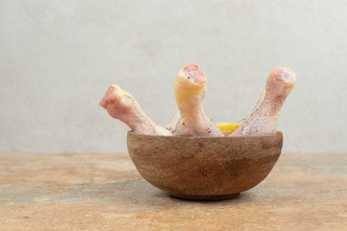 Duck feet treats in natural feeding traditions