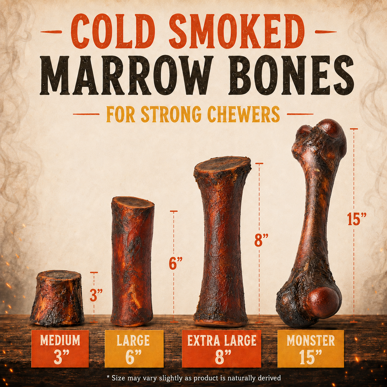 Cold Smoked Marrow Bone - Monster
