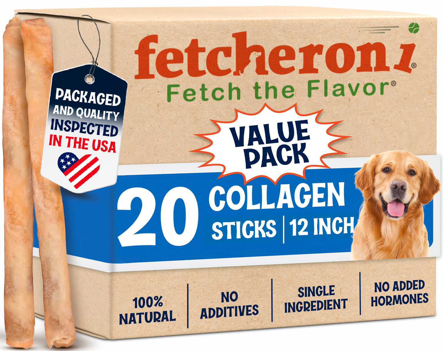 12-Inch Beef Collagen Sticks