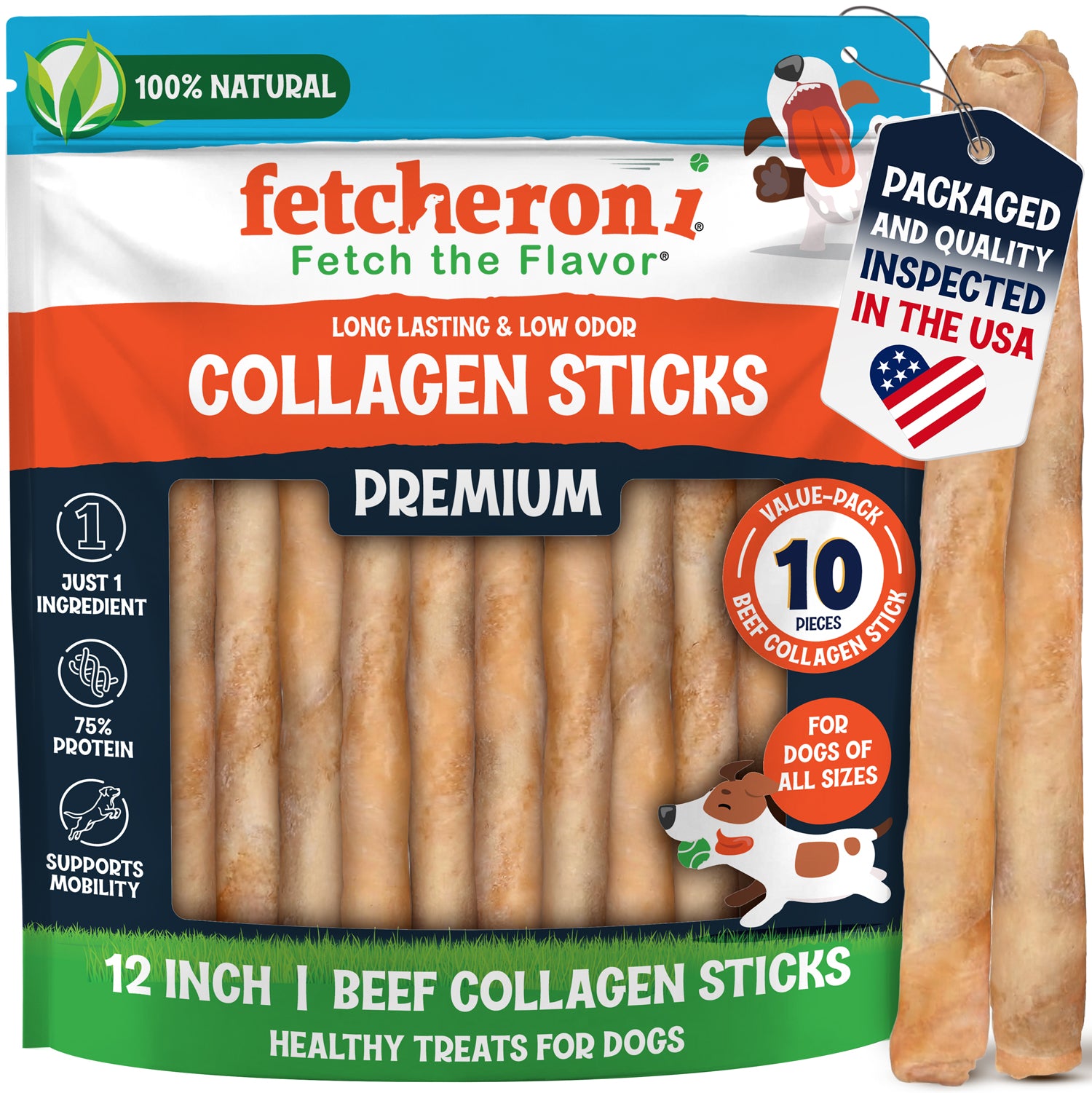 12-Inch Beef Collagen Sticks