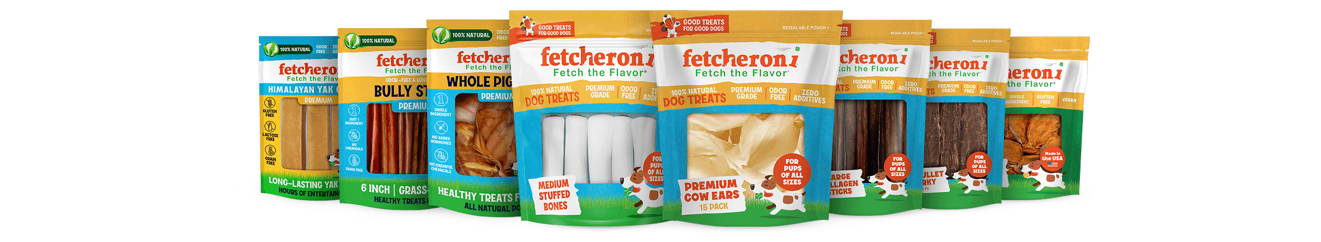 Fetcheroni product lineup banner